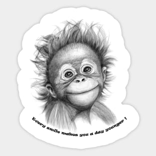 Orang-outan baby-every smile Sticker